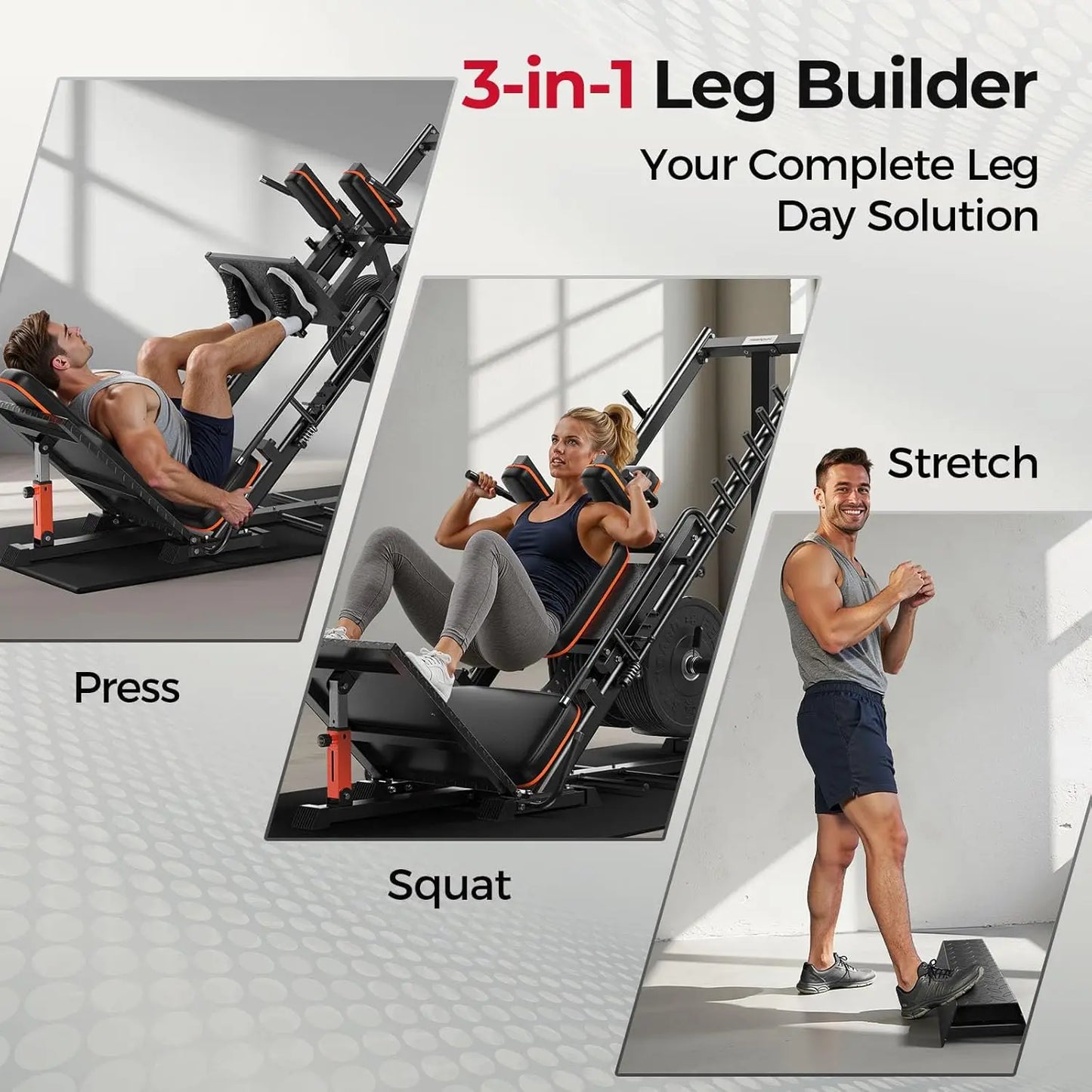 FED Fitness Feierdun 3in1 Leg Press Hack Squat Machine