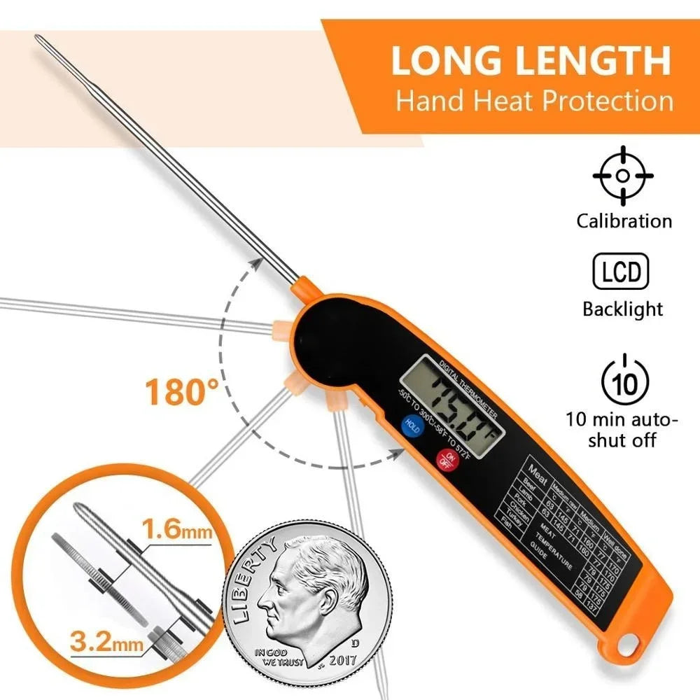 Digital Kitchen Thermometer For Meat Water And Milk Cooking