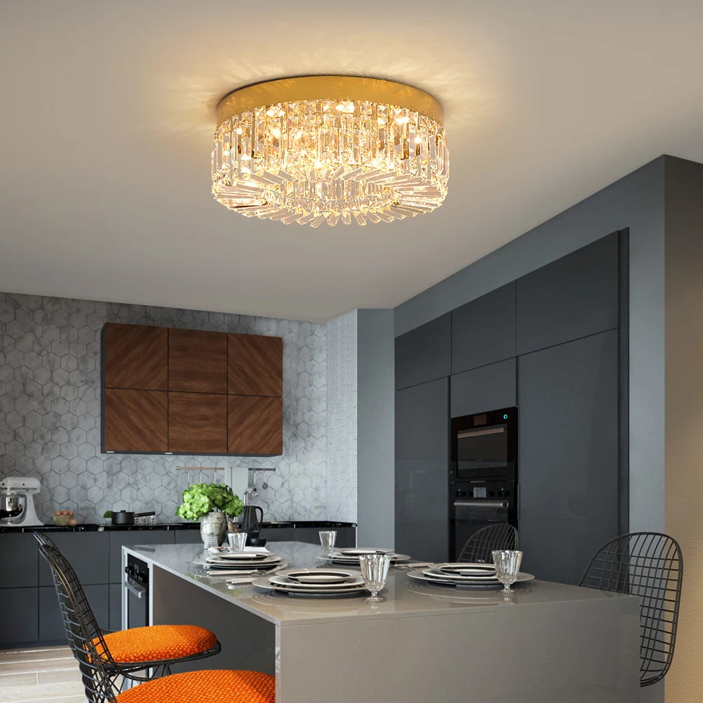 VETRULUS Crystal Ceiling Light Lux Modern Chandelier For Living Room