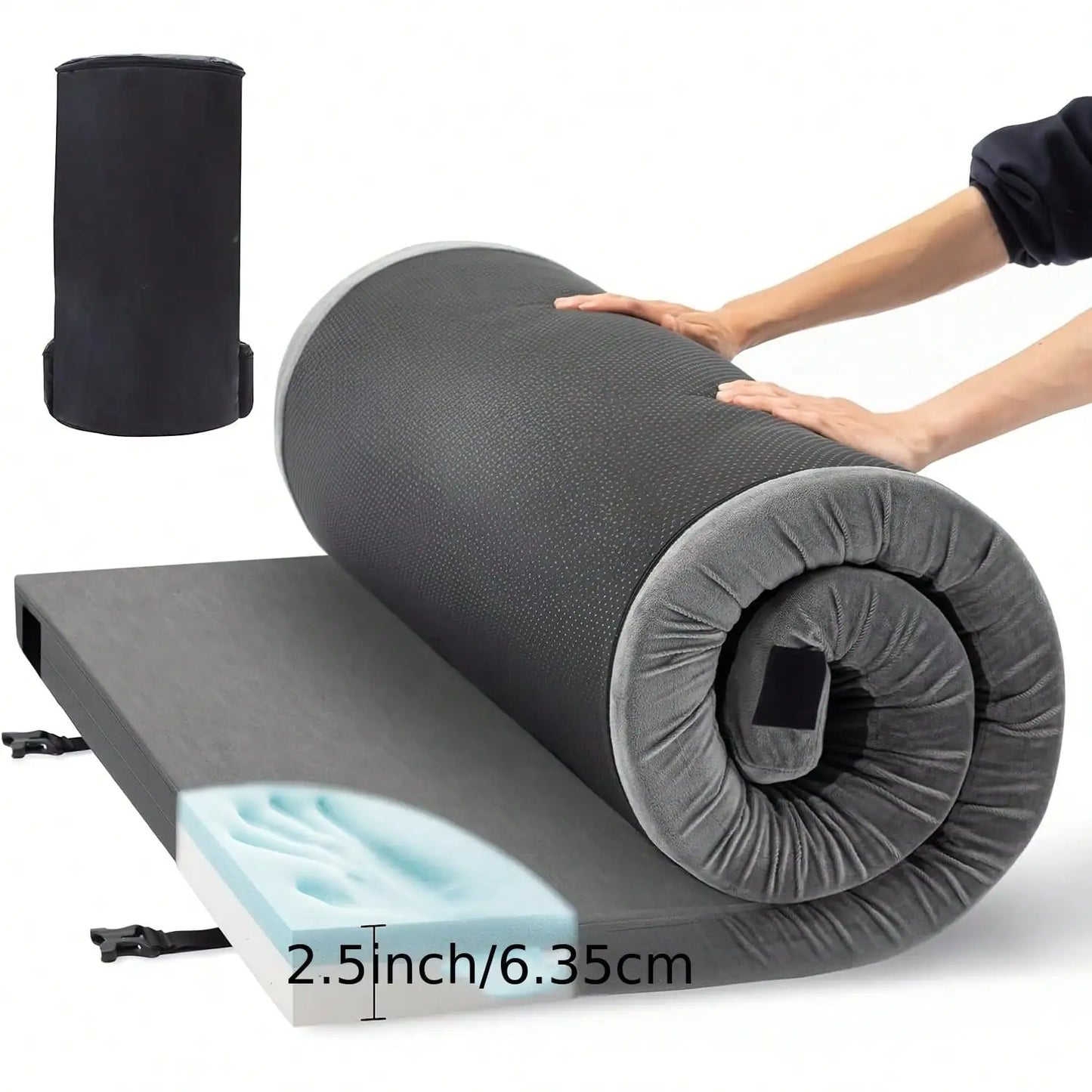 Waterproof Memory Foam Camping Sleeping Pad With Carry Bag