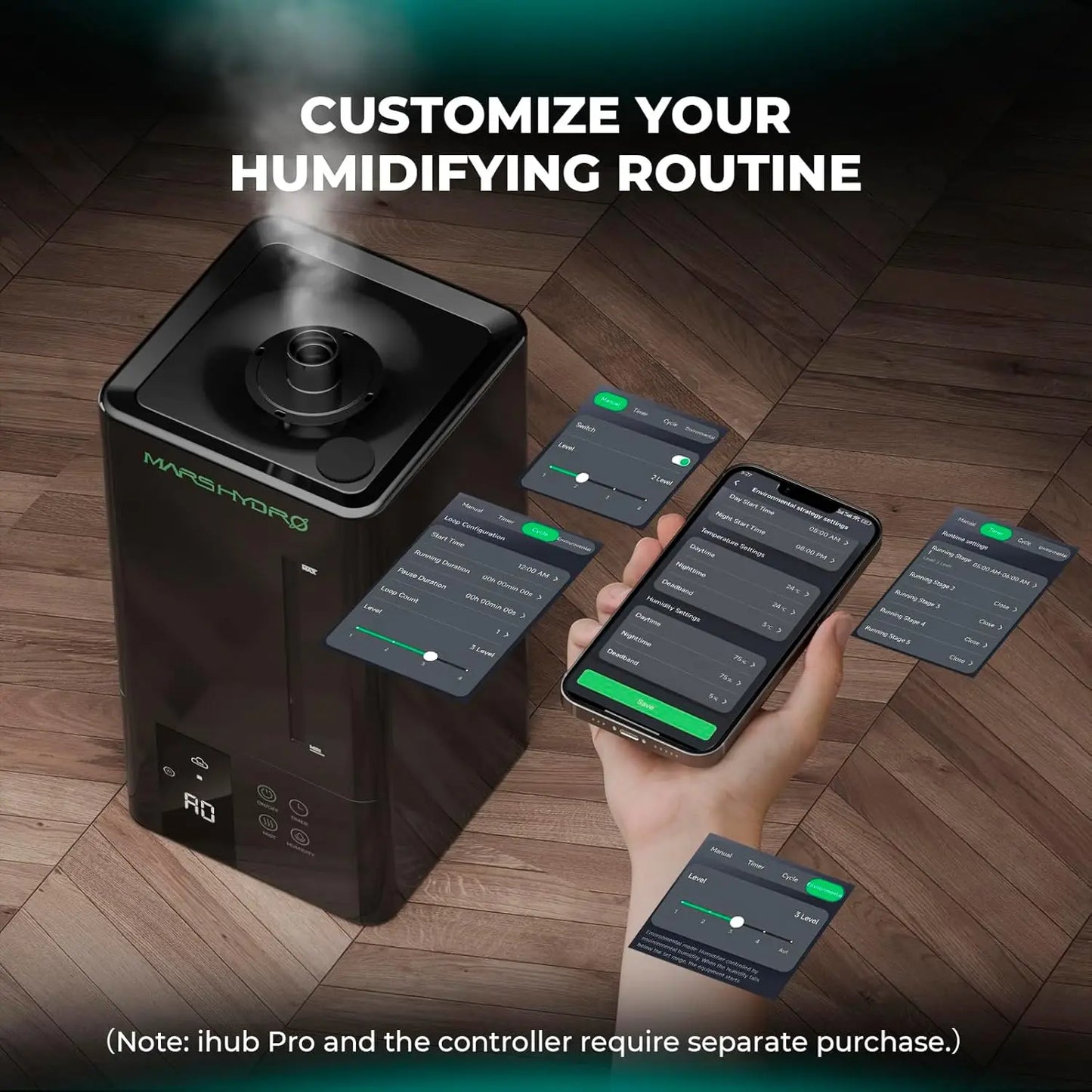 Plant Humidifier For Grow Tent With Ultrasonic Humidity And Timer