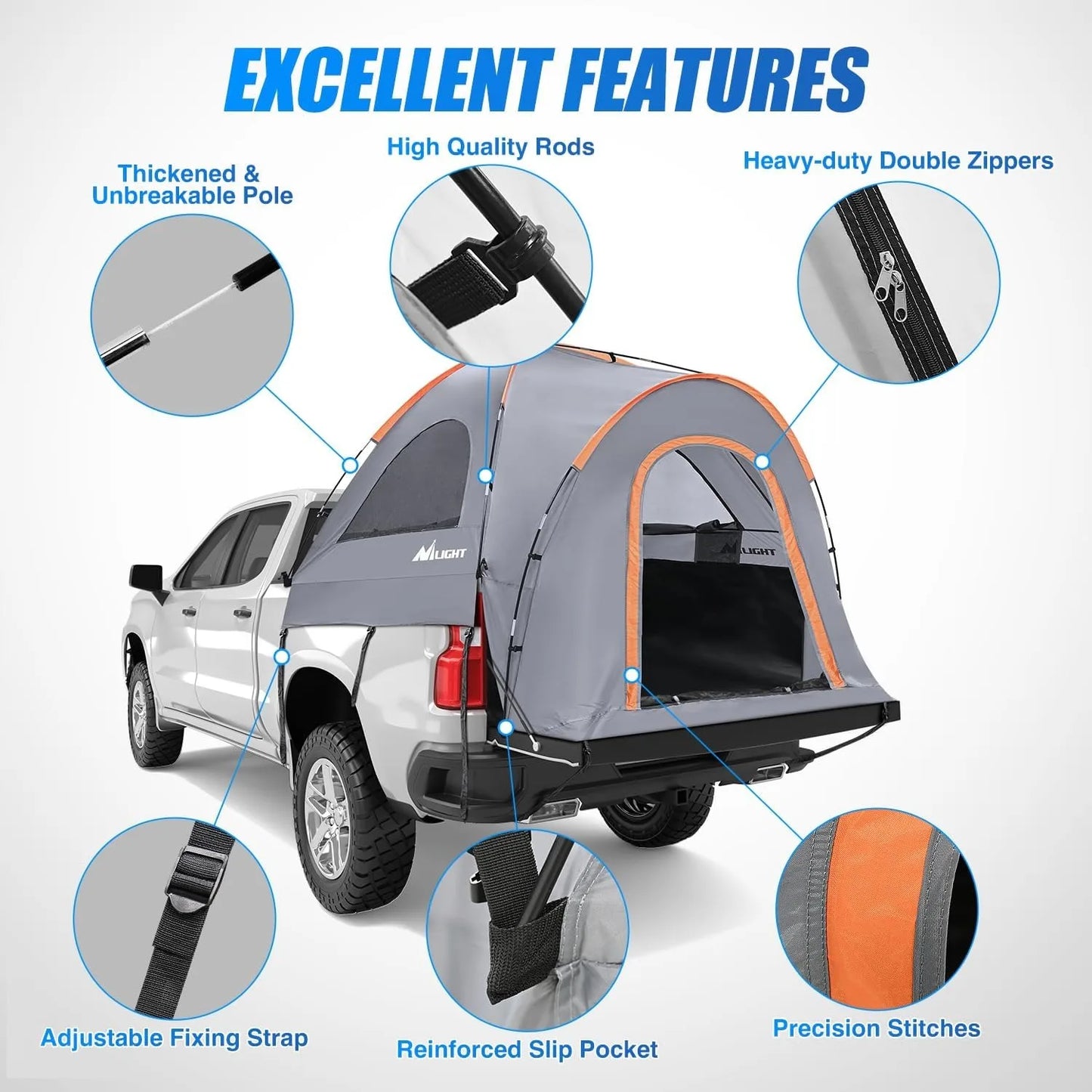 Nilight Truck Bed Tent Two Person Waterproof Camping