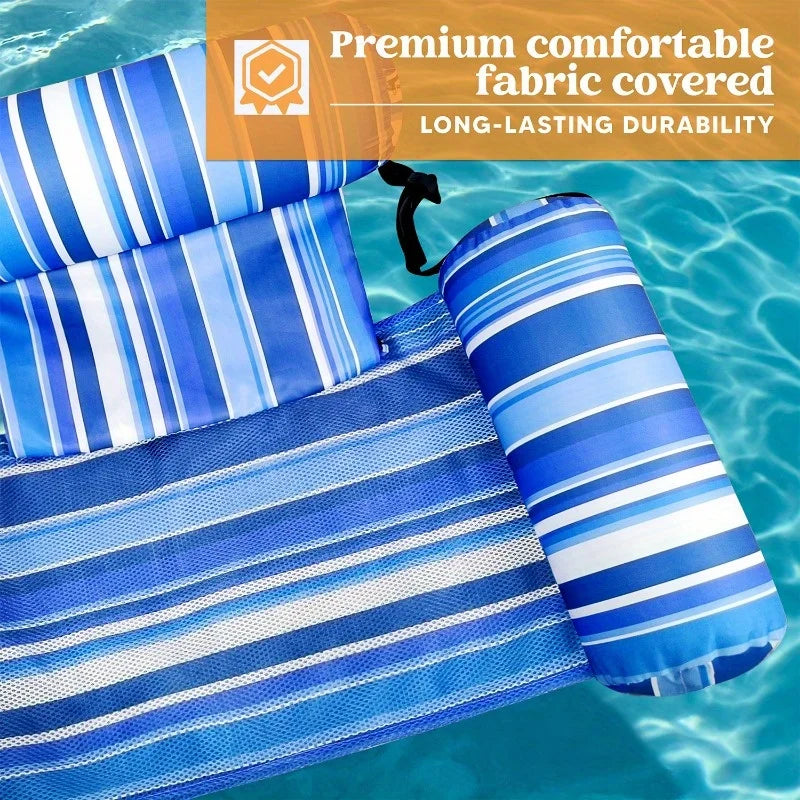 Joyfy Inflatable Pool Floats Adult Two Pack Lounge Chairs