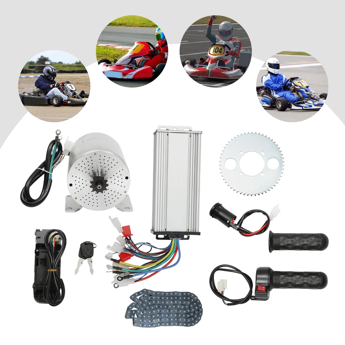 Brushless 48-72V 3000W Motor Kit With Controller And Throttle