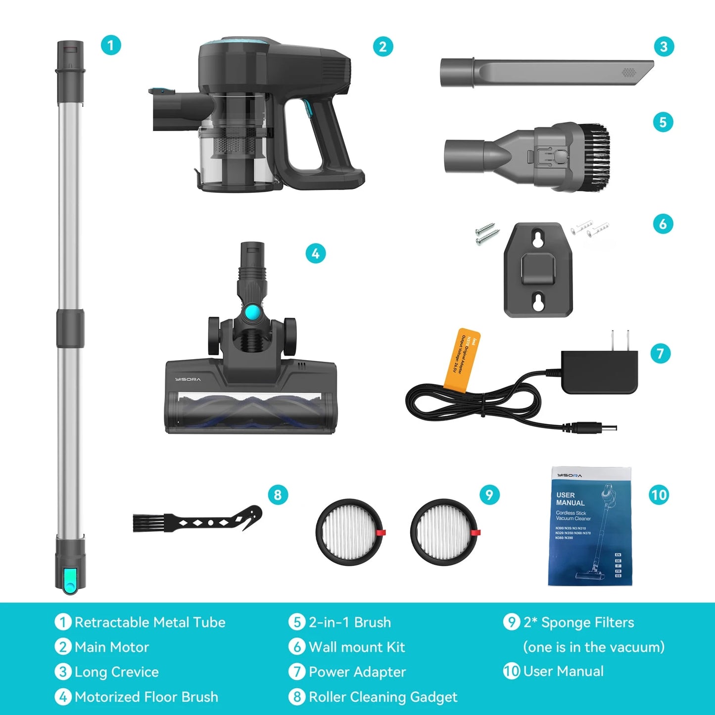 INSE N300 Cordless Upright Vacuum For Carpet And Hard Floors