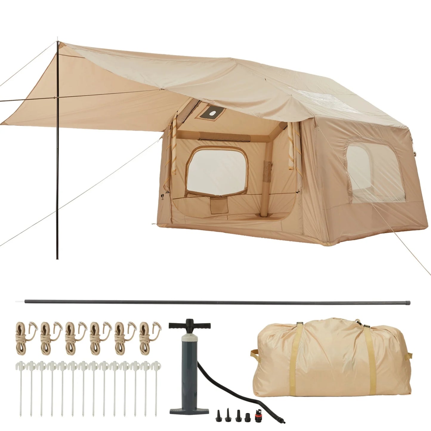 Himiss 6 Person Quick Setup Inflatable Camping Tent