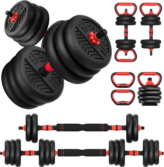 Adjustable Dumbbell Set 20-80lbs For Home Gym 4-In-1 Workout