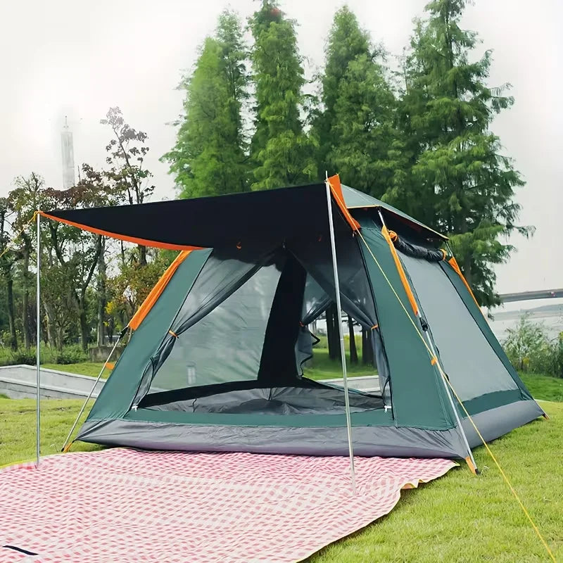 Automatic Open Waterproof Camping Tent With Sun Protection For 3 To 6 People