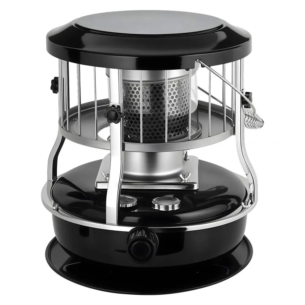 2-in-1 Outdoor Heater Stove Non-Electric 9000 BTU Portable Indoor Radiant Heater Stove for Camping, Cooking (Black)