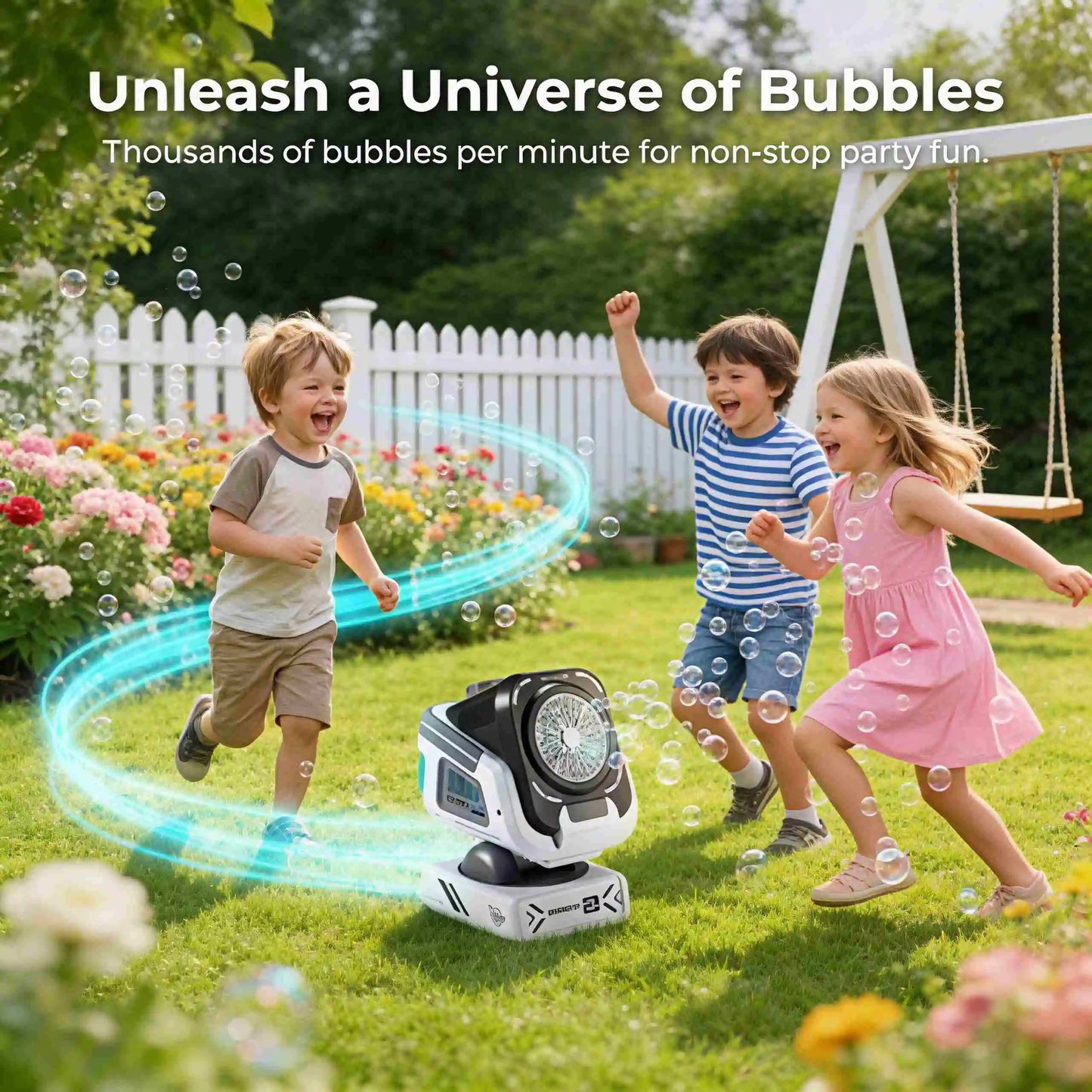 Upgraded Bubble Machine With Remote Control And Rechargeable Battery
