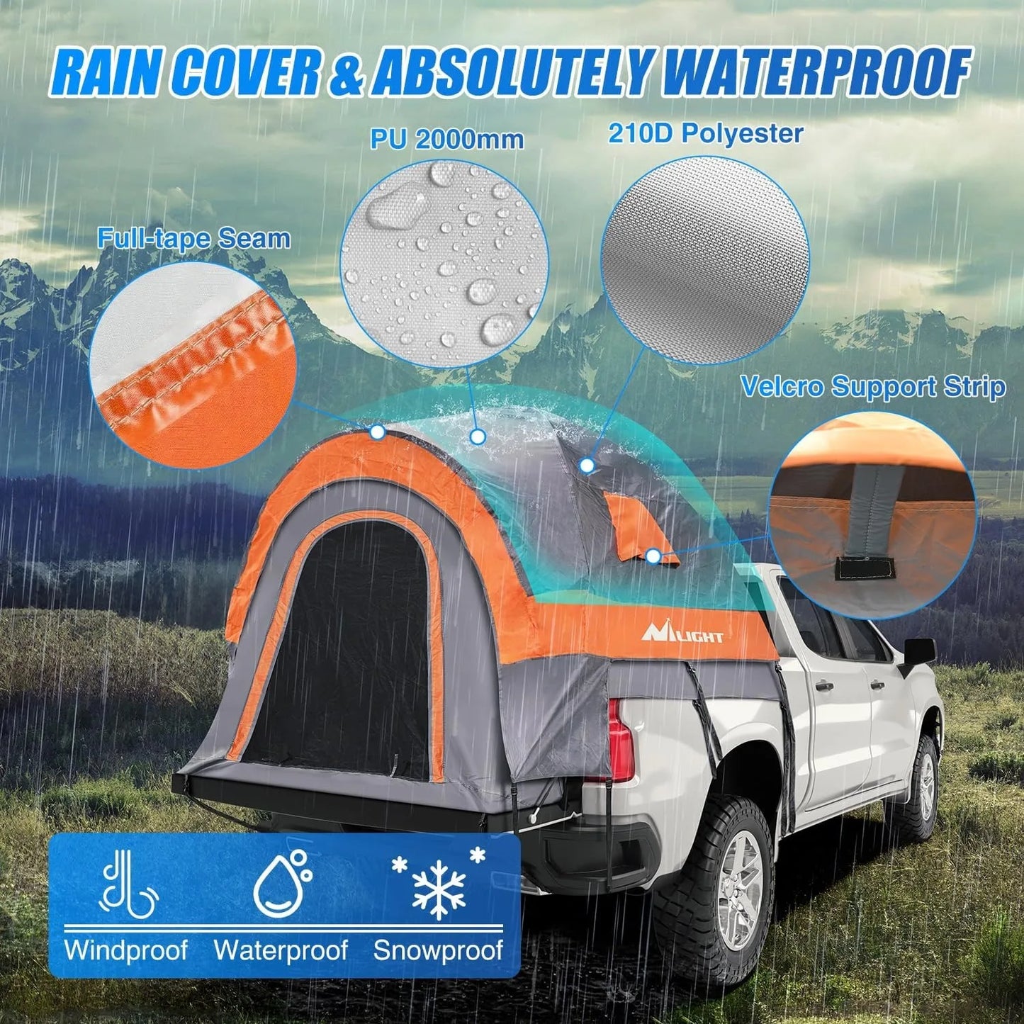 Nilight Truck Bed Tent Two Person Waterproof Camping