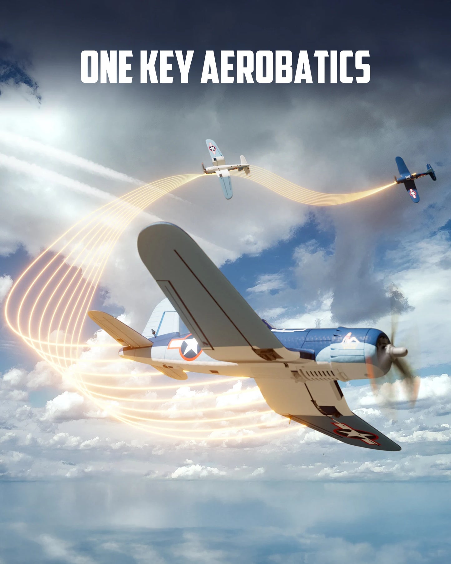 VolantexRCC Corsair Brushless RC Plane 4-Channel RTF