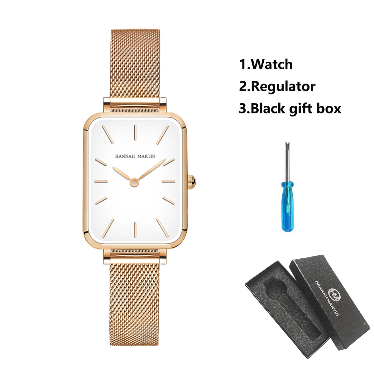 36mm New Women Watches US Local Shipping Rose Gold Black Simple Japan Quartz Ladies Stainless Steel Ultra Thin Waterproof Watch