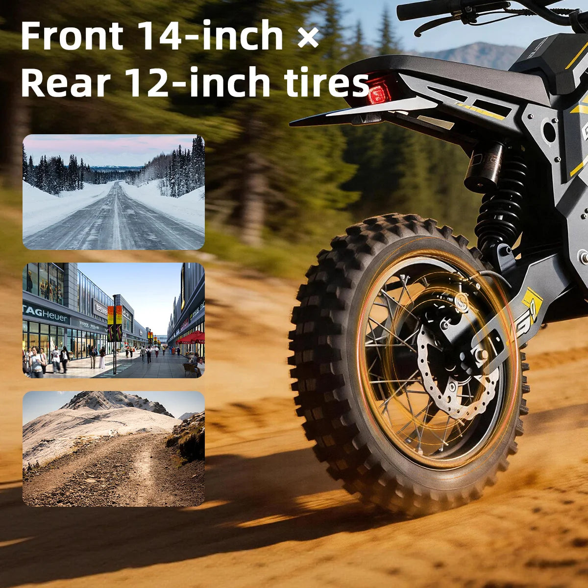 UPlee Electric Dirt Bike G1 1500W 48V 20.8AH Electric Motorcycle 50MILES Fat Tire Nitrogen Suspension E Dirt Bike for Teens and Adults