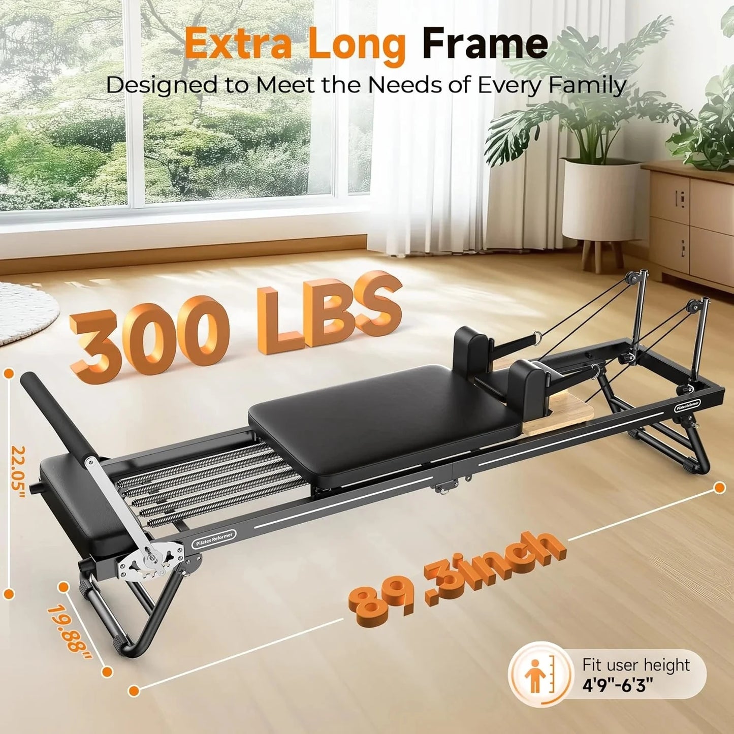 FED Fitness Foldable Pilates Reformer For Home Fitness