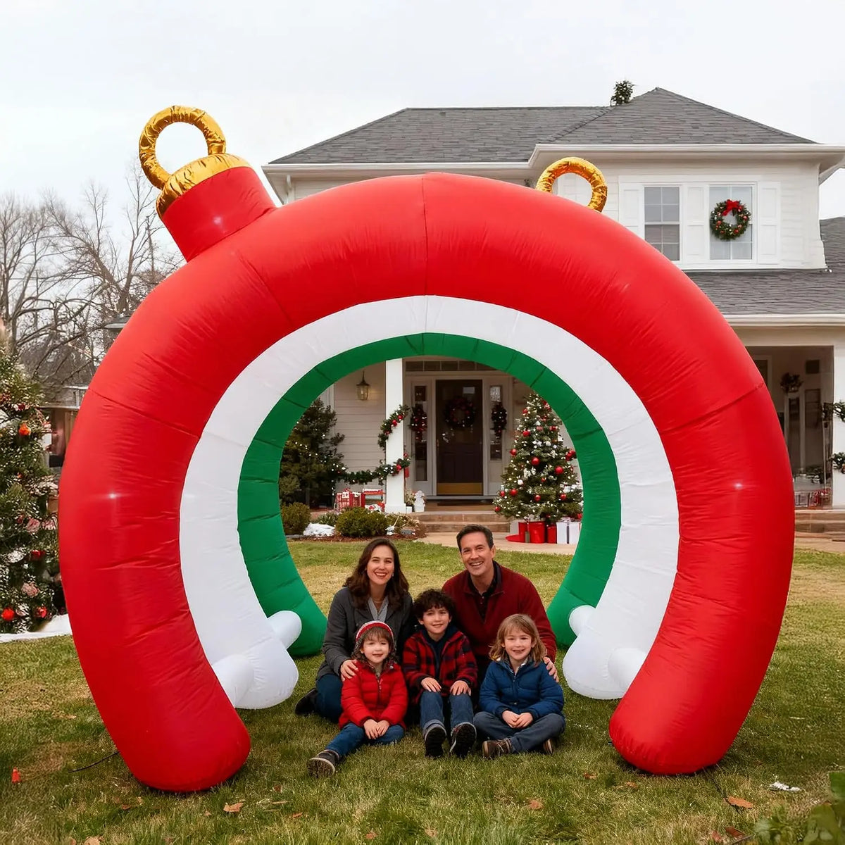 SHXI Christmas Inflatable Ornament Tunnel Archway Outdoor Holiday Decoration