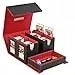 Commander Deck Box for MTG, Trading Card Storage Box Fits 400+ Double-Sleeved Cards, 5-IN-1 Multi-purpose Removable Deck Case with Dice Tray, Display Window for TCG/Sports Card