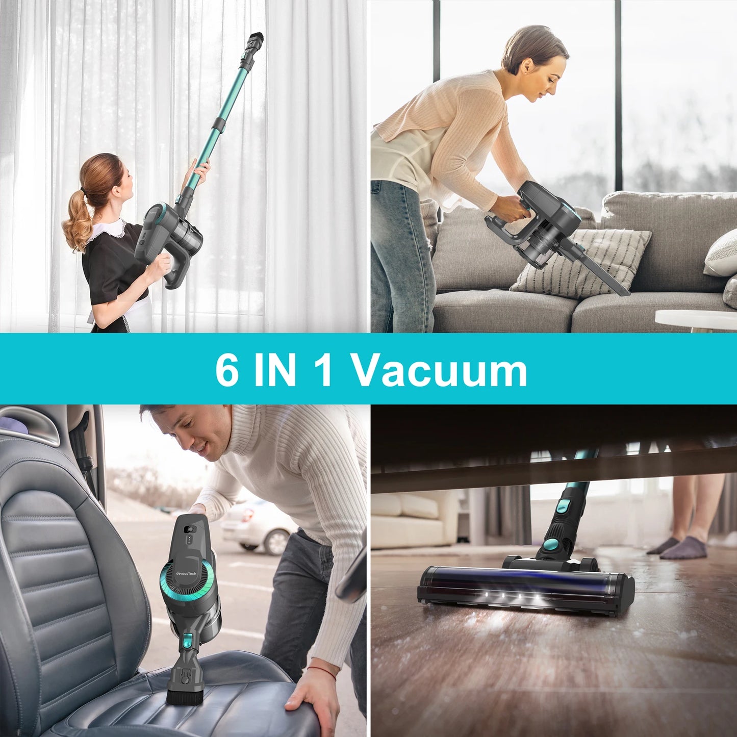 INSE N300 Cordless Upright Vacuum For Carpet And Hard Floors