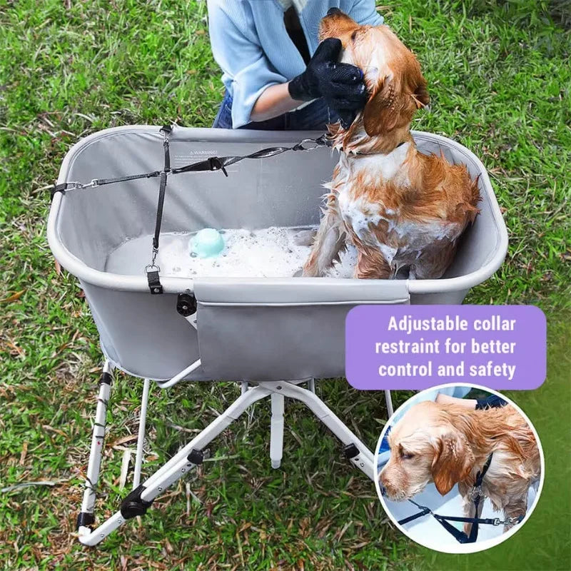 Dog Litter Foldable Elevated Pet Bathtub Stainless Steel
