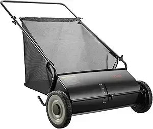 Wide Lawn Sweeper for Leaf and Grass Collection Durable Steel