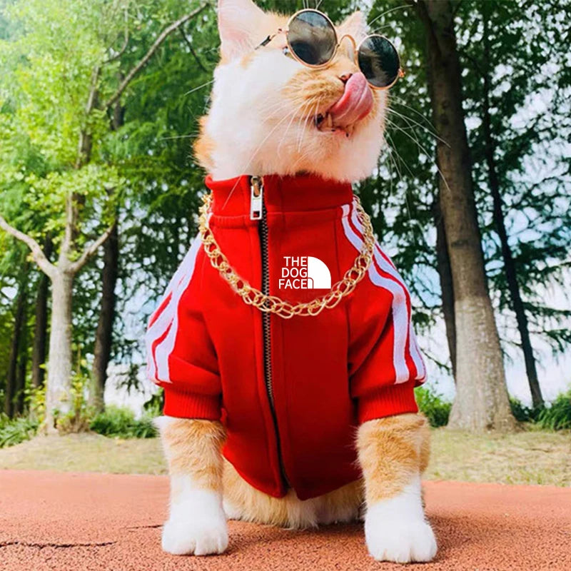 YUNFANCN Winter Fleece Dog Hoodie Sweatshirt Jacket For Pets