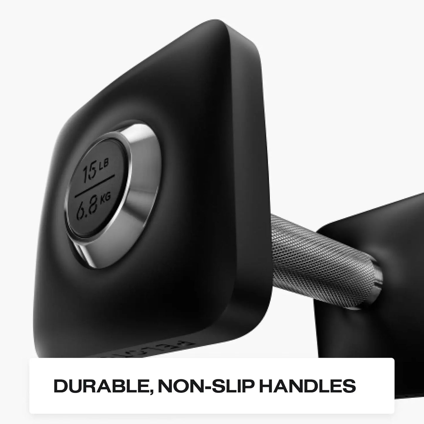 Two Ergonomic Cast Iron Dumbbells With Urethane Coating And Grip