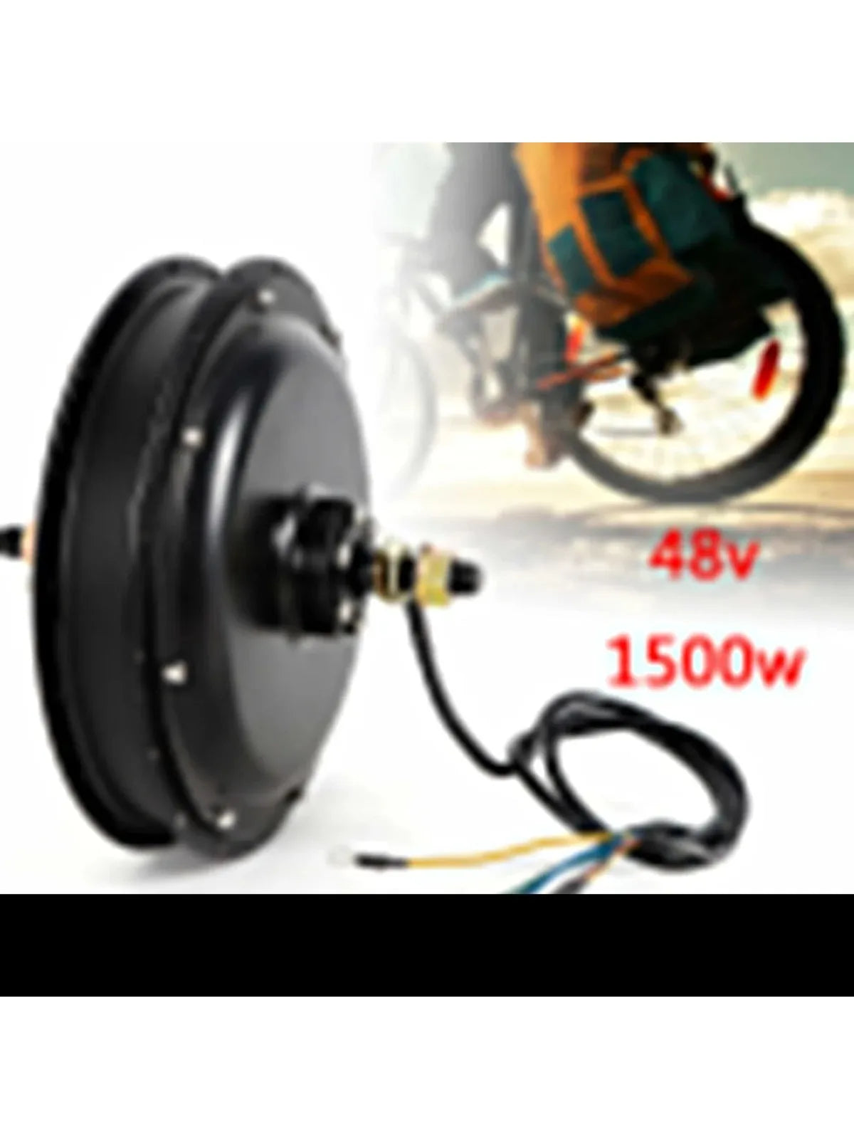 Bymaocar 1500W 48V Electric Bike Hub Motor Brushless Gear Rear