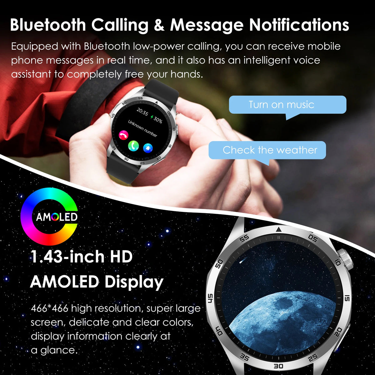 ECG PPG Health Smartwatch Blood Pressure Oxygen Tracking Bluetooth Calls