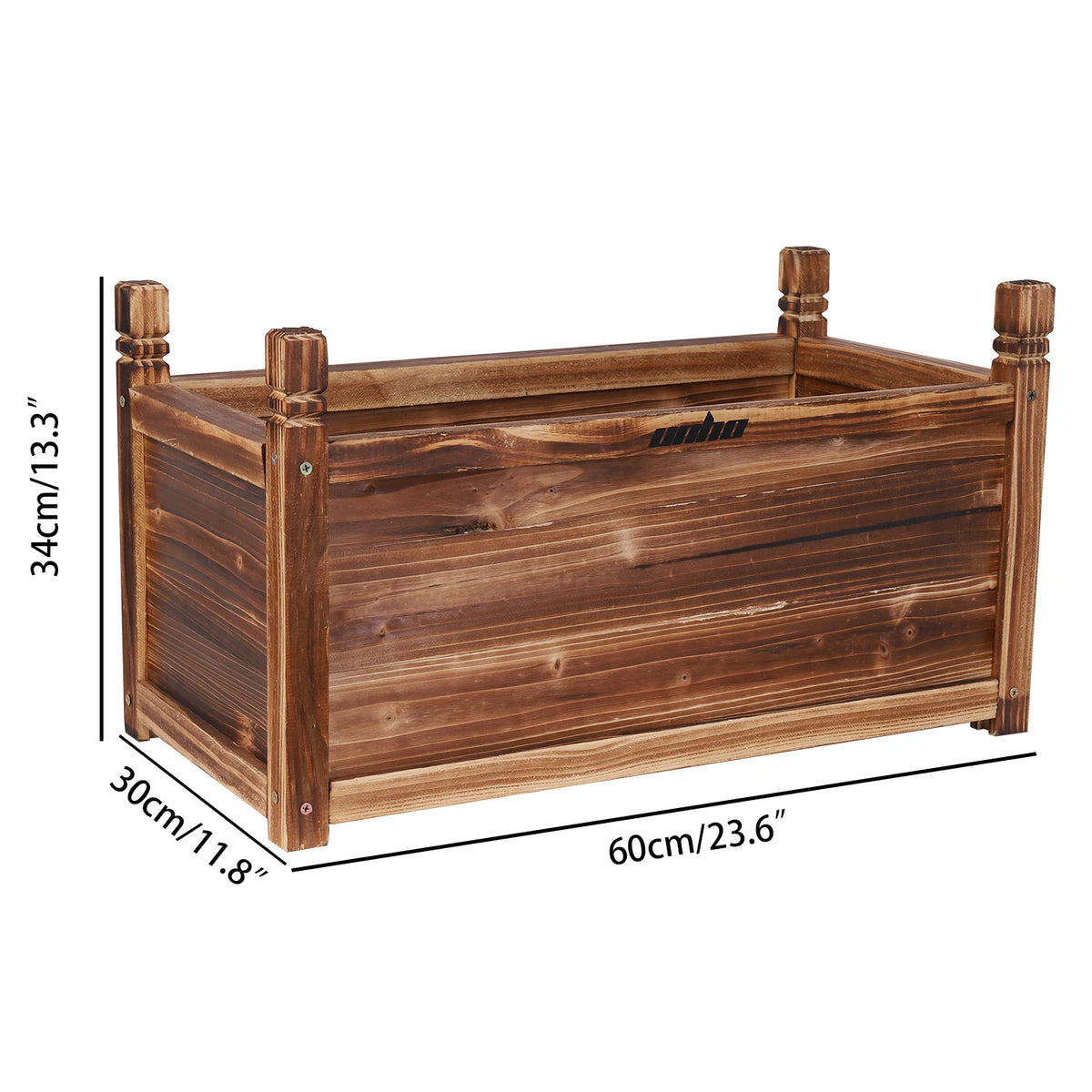Wooden Raised Garden Bed Planter Box for Herbs and Vegetables