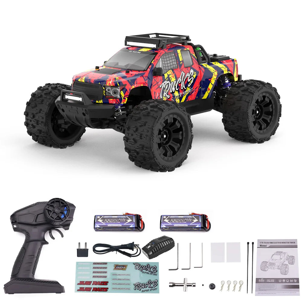JIUSICE Brushless 2.4G RC Truck 4WD High Speed Off Road