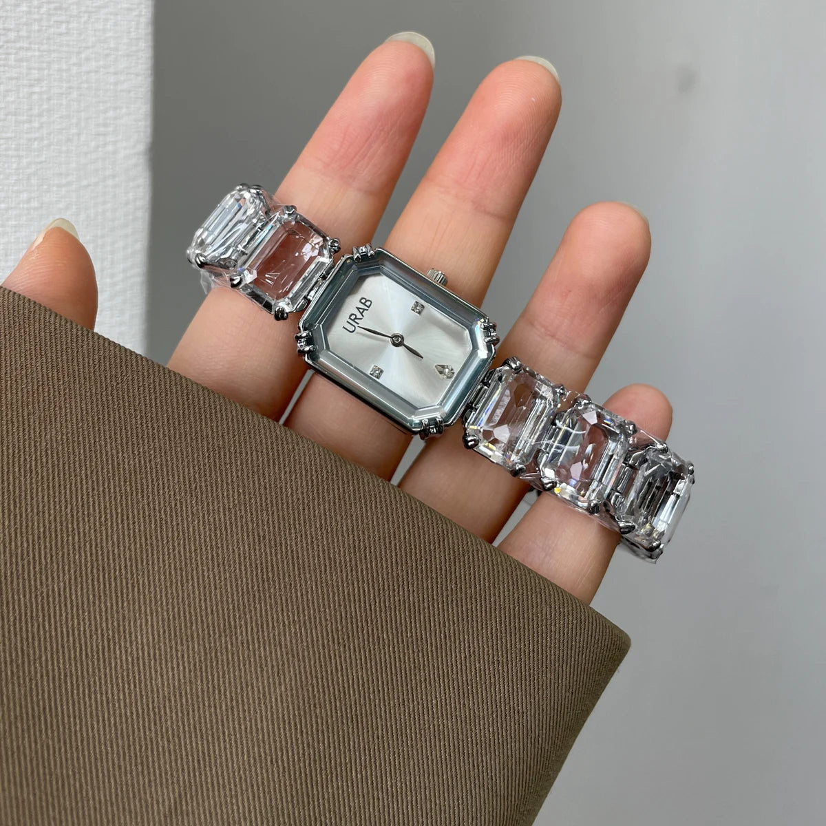 CILOA light luxury gift watch female 2025 new high quality sugar cube brand genuine silver square waterproof quartz watch