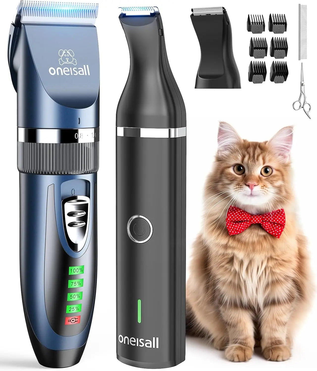 Three In One Cordless Cat Grooming Kit With Paw Trimmer