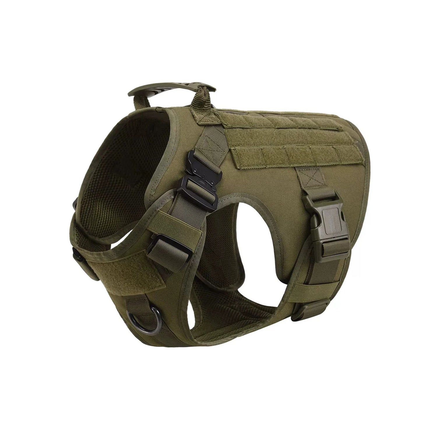 PETRAVELCN Tactical Dog Harness Molle Pouches Leash Vest Training