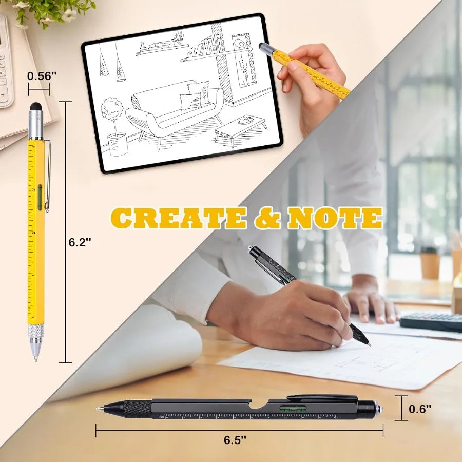 9 in 1 Multitool Pen Set for Men: Practical and Versatile Gift for Fathers Day Birthday Valentine's Day Stocking Stuffers Ideal