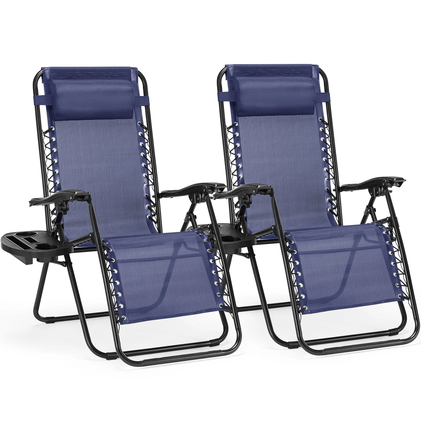 JHK Zero Gravity Portable Sun Lounger With Cup Holder