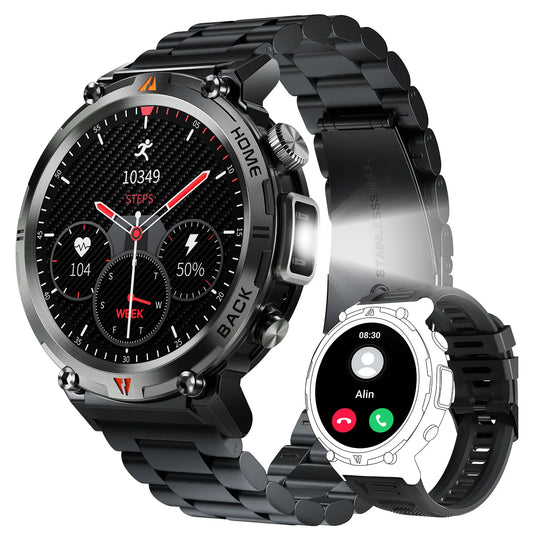 EIGIIS KE3 Smartwatch Bluetooth Health Monitor Heart Rate for Men