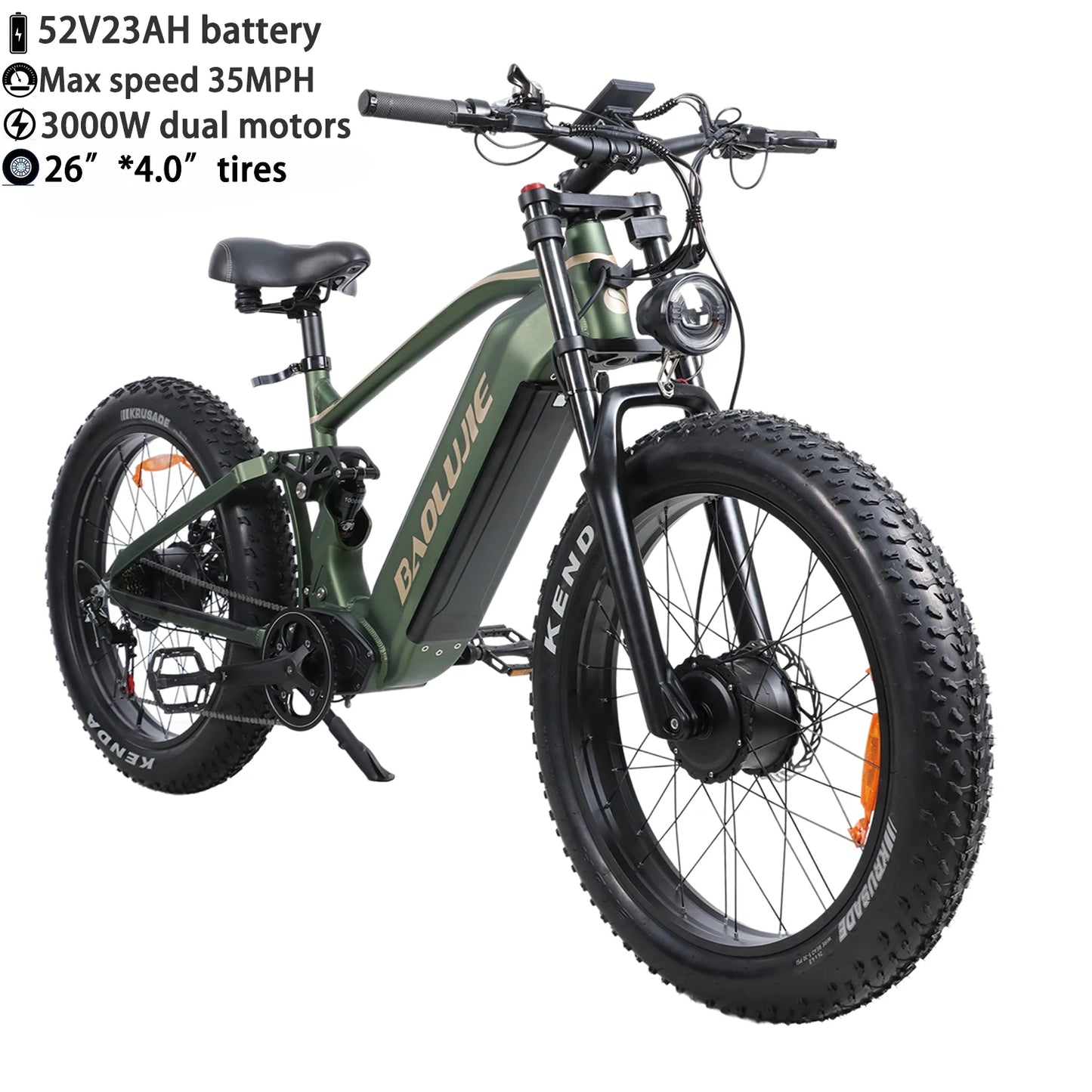 Baolujie Moto Electric Bicycle 1500 3000 5000W Peak
