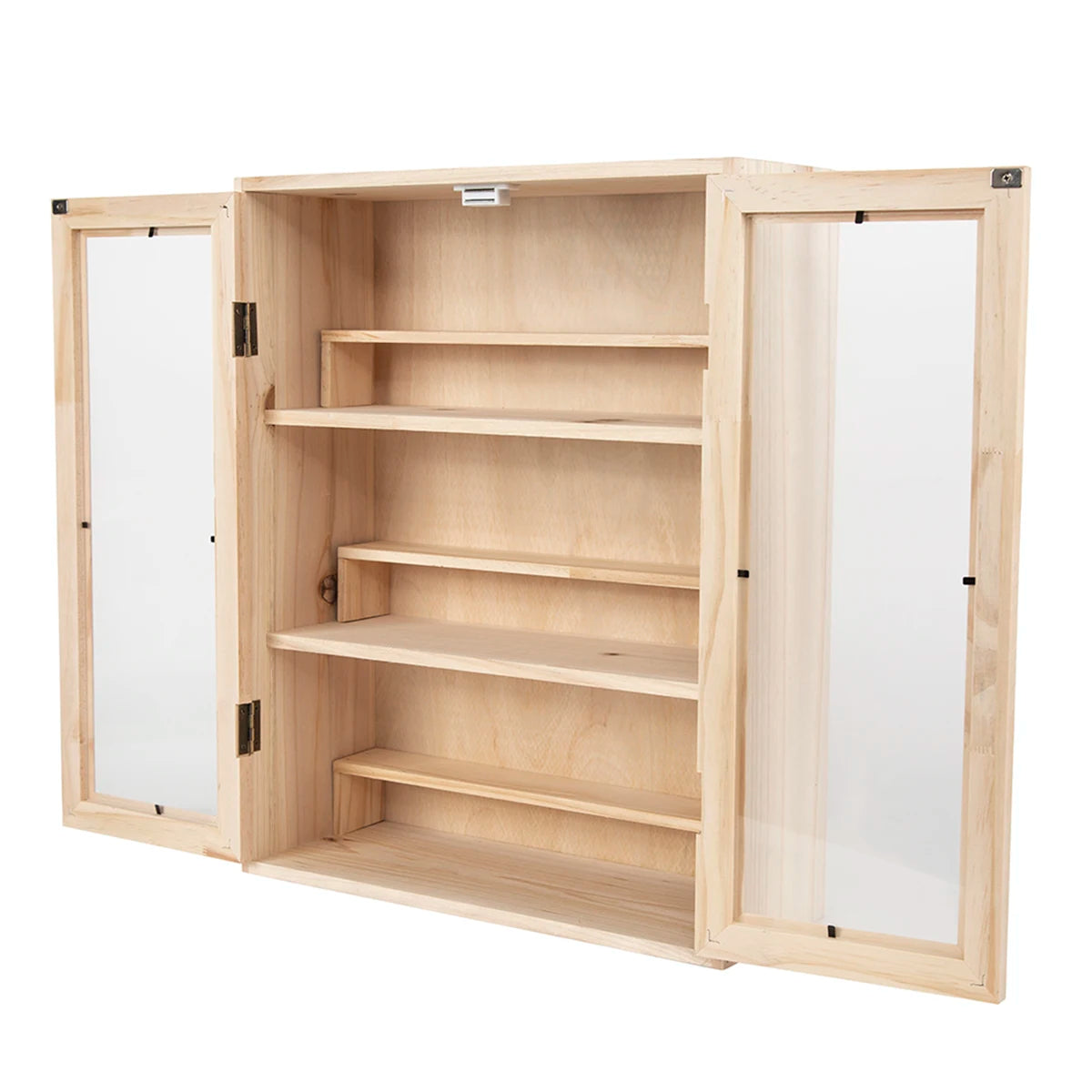 Solid Wood Blind Box Display Stand 6 Layer Cabinet With Acrylic Door