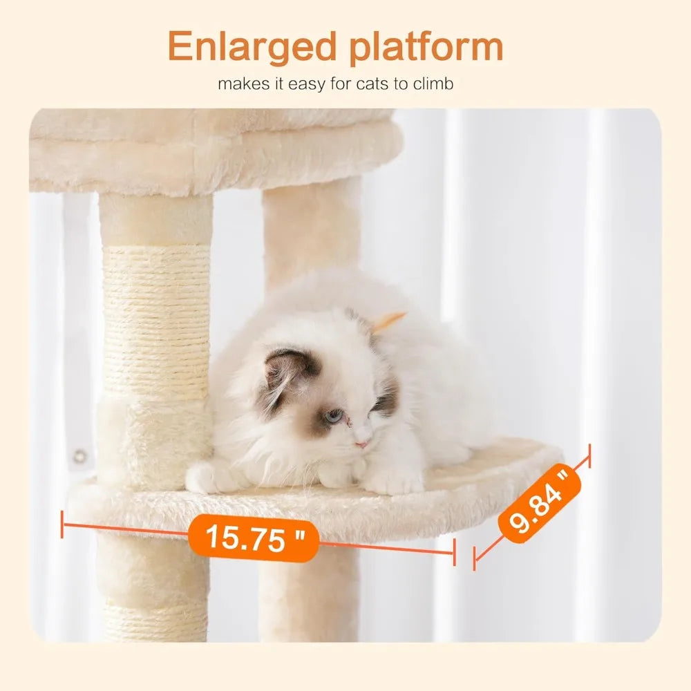 Cat Tree Heavy Duty Multi Level Plush Perch Indoor Cats