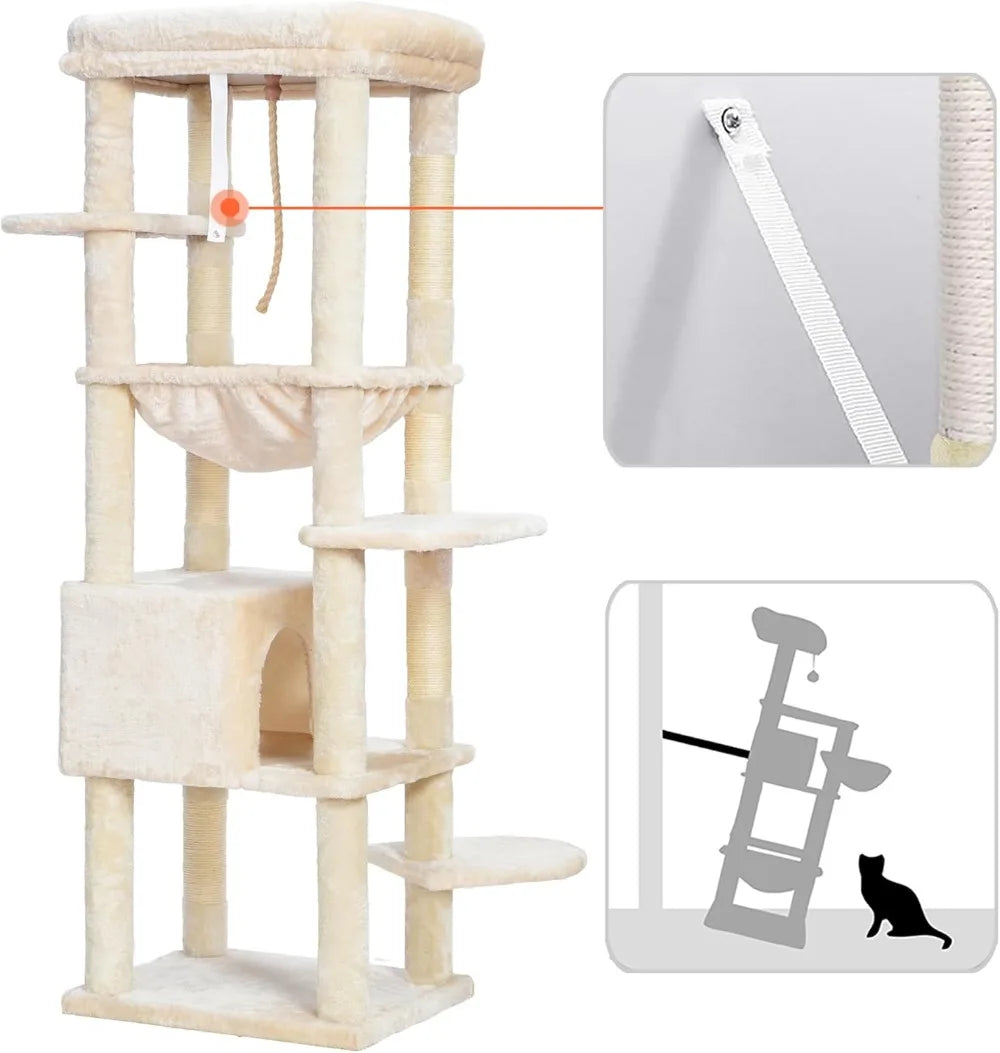 Cat Tree Heavy Duty Multi Level Plush Perch Indoor Cats