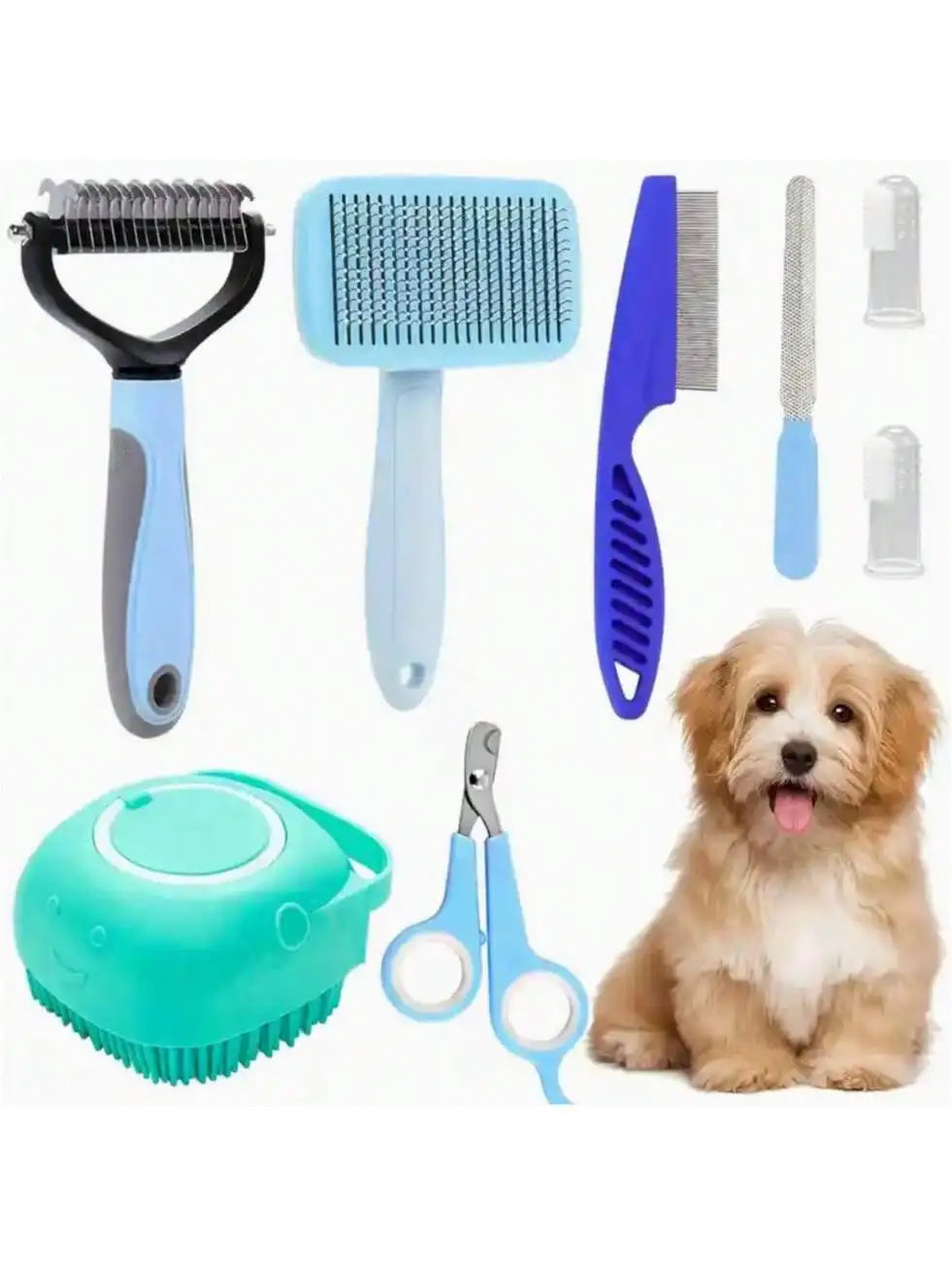 Premium Pet Grooming Kit With Nail Clippers And Flea Comb