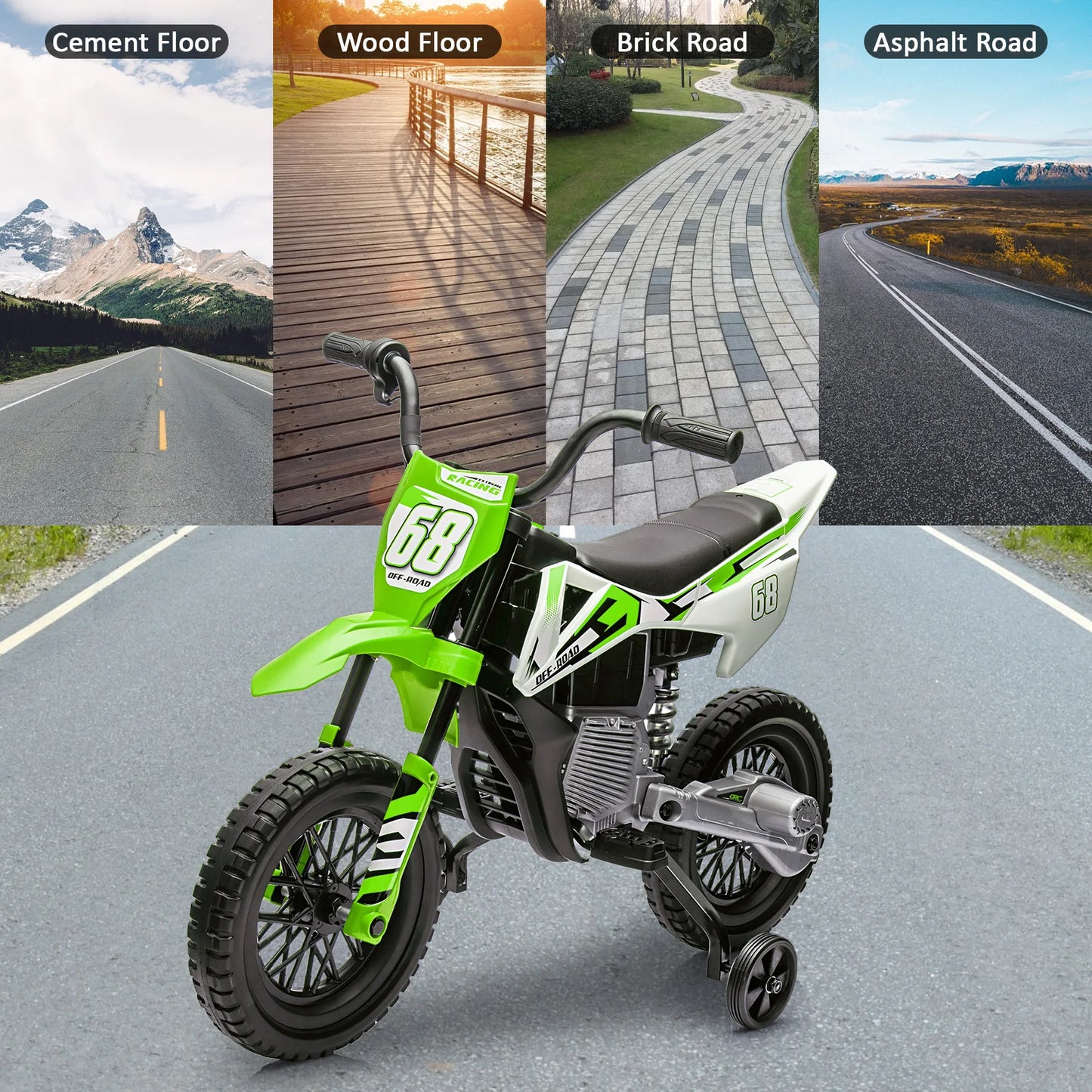 HiMISS 12V Kids Electric Dirt Bike With Twist Grip Throttle