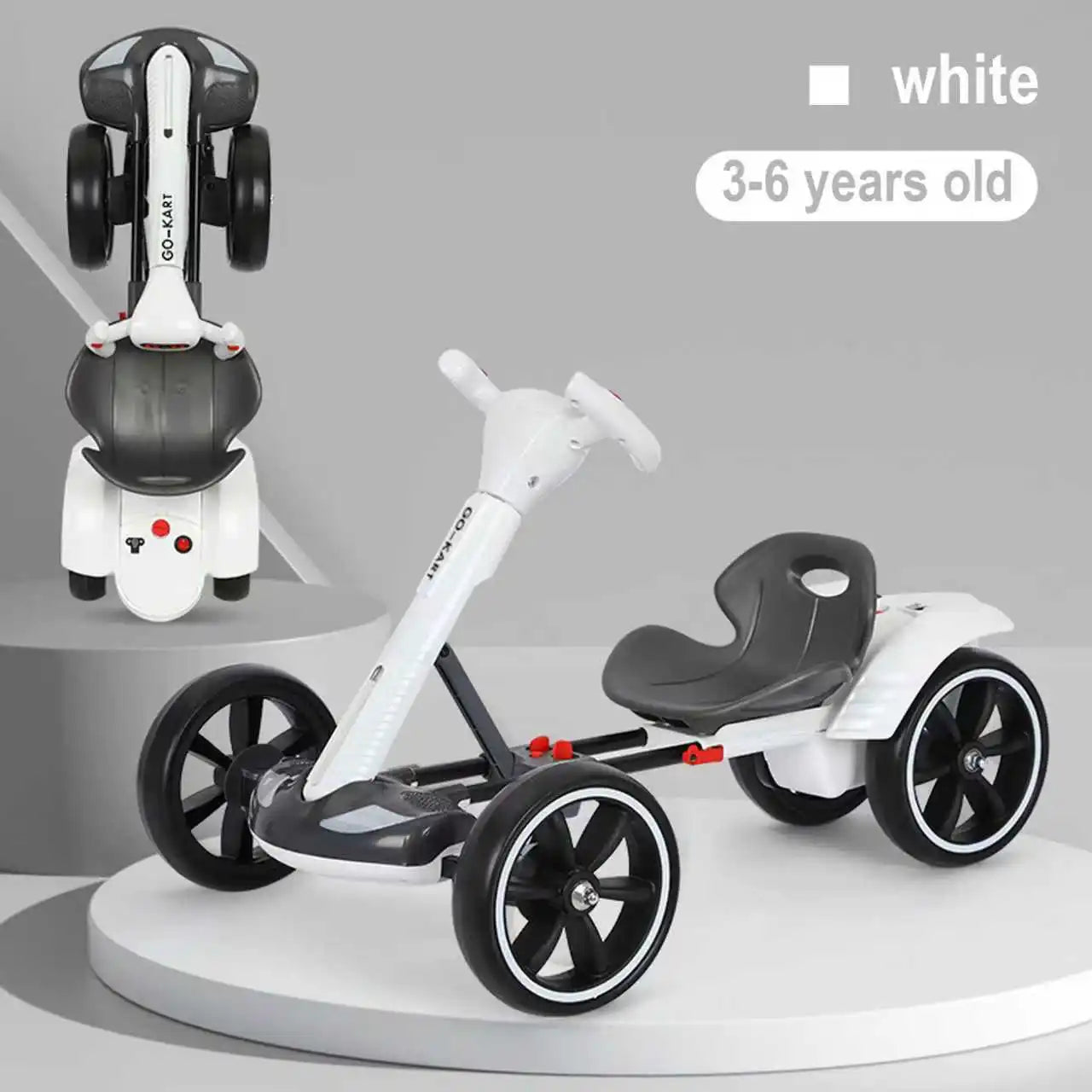 AOVOPROCE Remote Control Electric Go Kart Bluetooth 4 Wheels