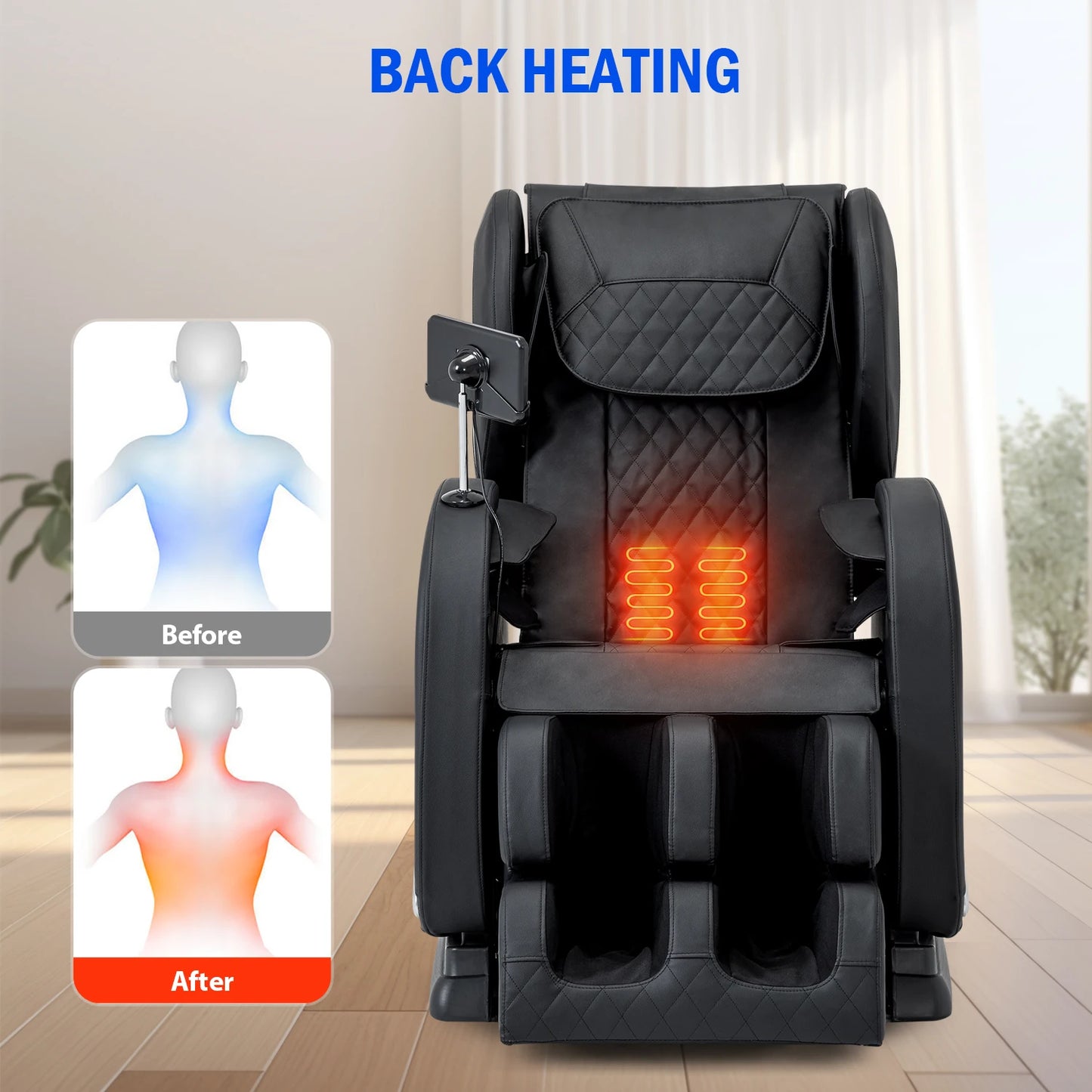 Electric massage chair full body airbags Reclining Shiatsu kneading Automatic Heating Zero Gravity Massage Chair Foot Roller