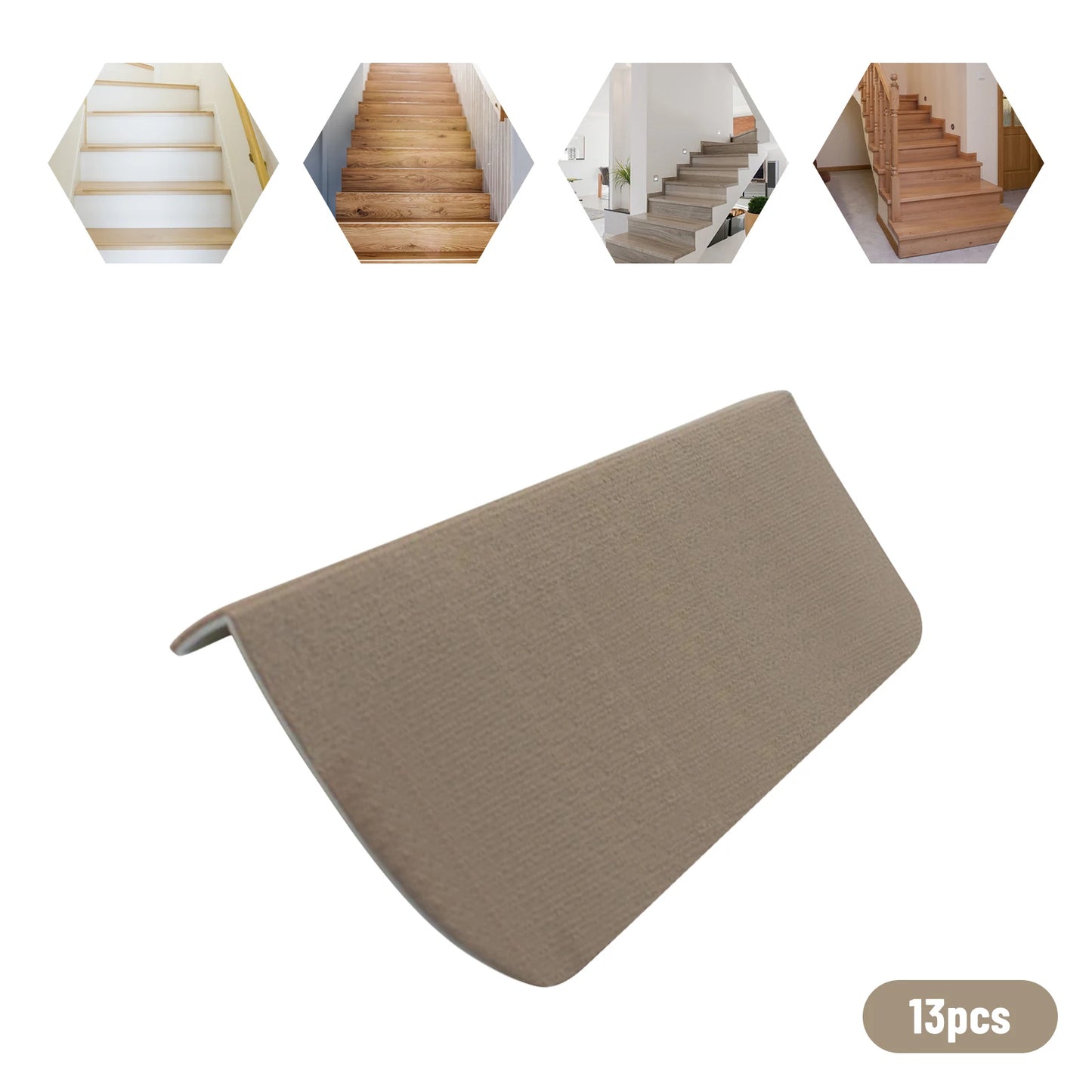 Bymaocar Carpet Stair Treads 13 Piece Non Slip Mat Set