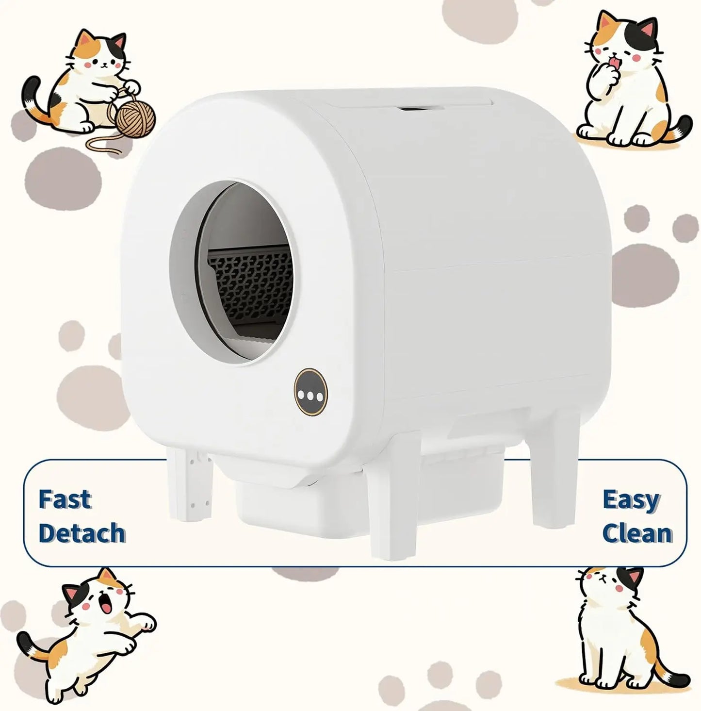HiMISS WiFi-Enabled Self-Cleaning Litter Box With Infrared Sensors