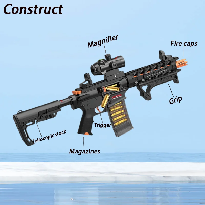 Creative toy gun, featuring stable shooting and balanced range and speed; the rechargeable design ensures long-lasting use, suit