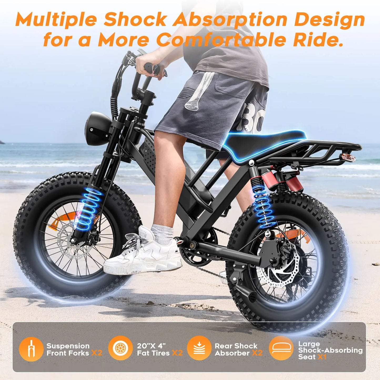 EILLEO Spacewalk Mountain Electric Bike 750W Peak Motor