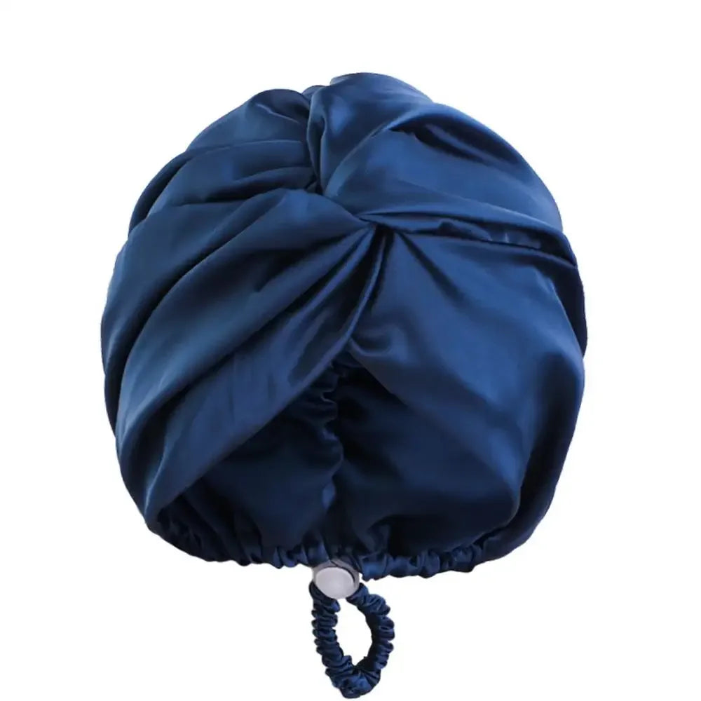 Silk Turban Bonnet For Women Satin Sleep Headwrap Hair