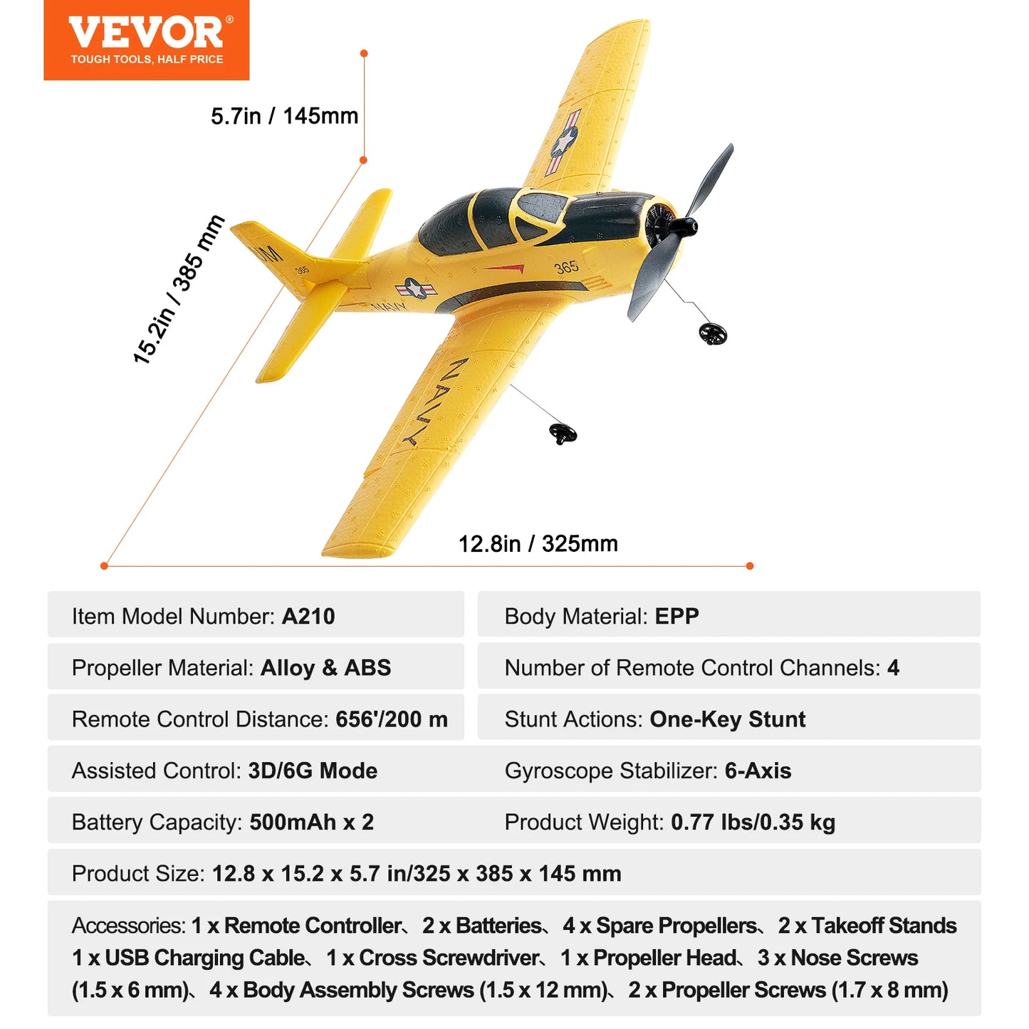 RC Plane 2.4G 4CH Remote Control Airplane With Gyro Stabilizer